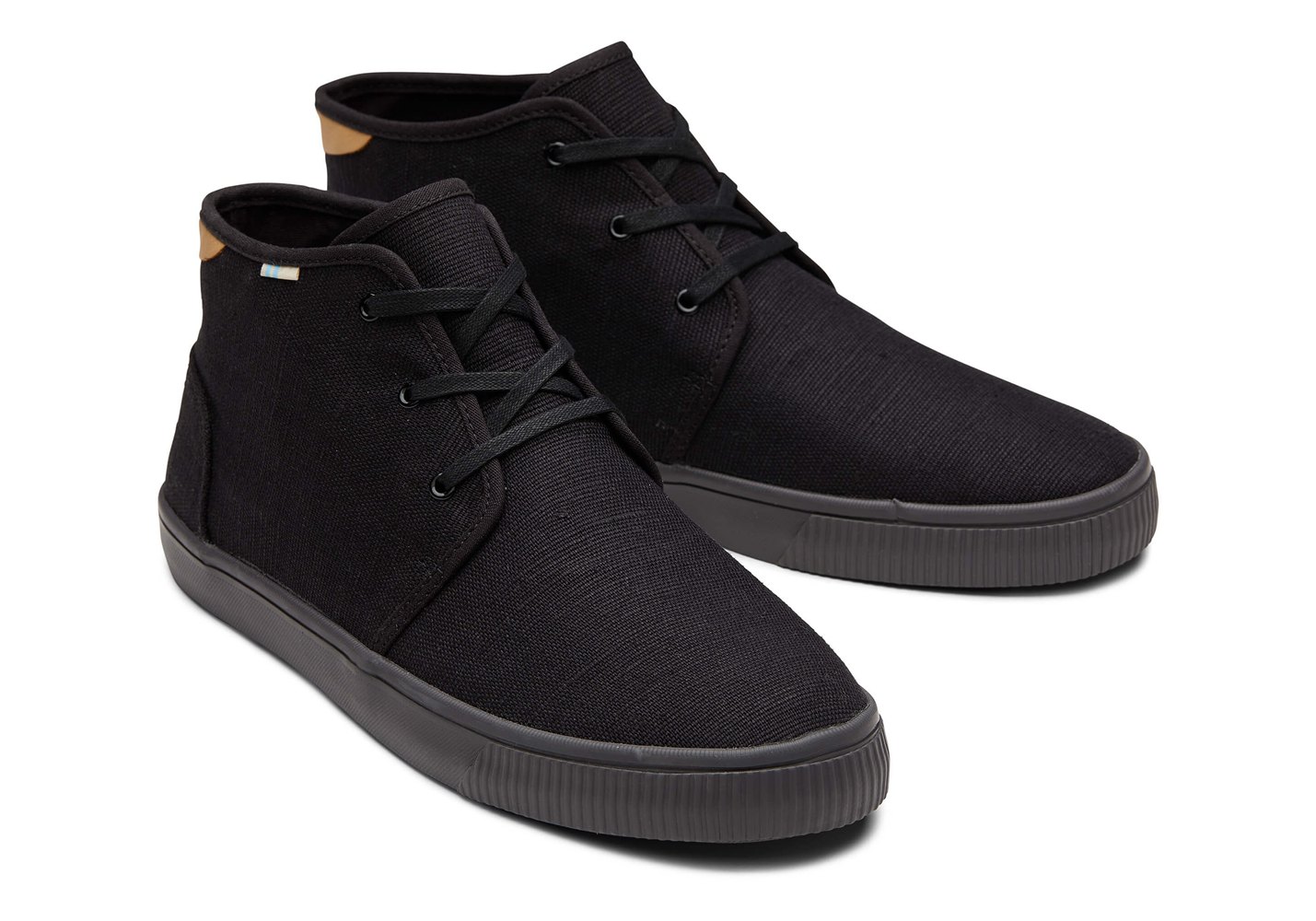 Toms Carlo Mid Sneakers Black - Mens - 86092-PXGB